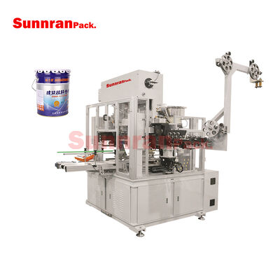 Macchina di combinazione di saldatura per orecchie e maniglia per tubi completamente automatica con capacità di 35 lattine/min