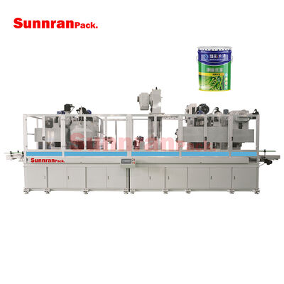 Linea di produzione completamente automatica per secchi con una capacità superiore a 40 lattine/min.
