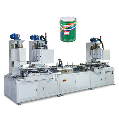 Macchina per la produzione di scatole di vernice a cilindrata di 0,5-3L completamente automatica per la produzione di scatole di metallo con capacità di 60 scatole/min